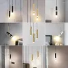 Lampade a sospensione Lampada a tubo lungo Apparecchio da cucina Isola Tavolo da pranzo Luce Negozio Bancone bar Illuminazione a sospensione Tubo cilindrico Droplight in ottone