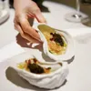 プレートヨーロッパのセラミック料理の創造性オイスター装飾的なサイドディッシュシンプルさ異性愛者ディスクモダンなキッチン食器