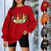 Женские толстовка 2023 Cartoon Print Fitness Top Top Hoodie осень и зимняя негабаритная 3D -абстрактные винтажные женские толчки модные