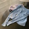 Maglieria da donna 2023 donna autunno Casual viola morbido cardigan lavorato a maglia top corto maglione vintage coreano moda top bianchi