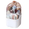 Storage Boxes Cosmetic Box Transparent Partition 360-degree Rotating Lipstick Eyebrow Pencil Brush Makeup Bucket Pen Holder With Lid