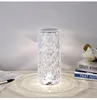 3/16 F￤rger LED Crystal Table Lamp Rose Light Projector Touch Romantic Diamond Atmosphere Light USB LED Night Light For Sovrum