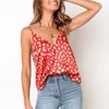 Camisoles Tanks Women Small Print V Sece Sexy Fasual Top Top Sling Tops 90 -х