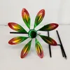 Garden Decorations Lawn Pinwheels Flower Shaped Wind Spinner Handmade Colourful Metal Windmill For Outdoor 22 9 66CM LOTE88