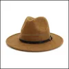 Stingy Brim Hats Panama Cap Jazz Felt fedora m￤n kvinnor ull formell hatt herrar kvinnor lady caps man kvinna trilby chapeau h￶st dhoui