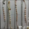 L￤nkkedja naturligt s￶tvatten p￤rlarmband f￶r wmen flickor 67mm ovala smycken g￥vor 925 sier l￥s armband droppleverans dhoeo