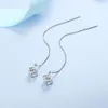 Серьги Серьги, сертифицированная люстр, 1-4-е, мойсанит стерлинговый серебряный серебряный серебряный серебряный серебристый, призрачный алмаз, кубические невесты невесты, висящие серьги