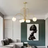 Kroonluchters Noordse Led kroonluchter in de woonkamer keuken slaapkamer loft goud zwarte magische bonen hangende lamp moderne verlichting voor huis