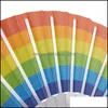 Другие праздничные вечеринки поставляют Rainbow Fan Gay Pride Lgbt Plastic Bone Handheld 23 см. Поклонники Музыкального фестиваля Клубные мероприятия Подарки Drop Deviv DHC6P