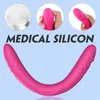 Seksspeeltjes stimulator Realistische dildo-vibrator voor dames Dubbelzijdige strapless draadloze afstandsbediening G-spot