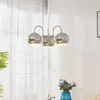 Lampy wiszące srebrne żyrandole LED żyć jadalnia żyrandol Nordic Nowoczesna sypialnia zabytkowa lustro projektant duży