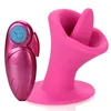 Jouets sexuels masseur Simulation Mini vibrateur bouche langue lécher Clitoris insérer vagin grande ventouse peut attacher sur masturbateur féminin gode G Spot.