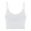 Yoga Outfit Women's Tube Top Sport Bra Crop Gym Sportswear Tops For Girls White Sports High Impact Push Uptop