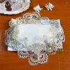 Table Mats Place Mat Pad Cloth Embroidery Cup Mug Coffee Tea Doily Drink Christmas Glass Placemat Dinner Party Kitchen