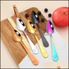 Spoons Spoon Stainless Steel Baby Complementary Food Apple Fruit Ladle Belt Sawtooth Creative Many Colour Factory Direct Selling 2Nr Dhvjn