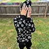 Full Zip Men Y2K Roupas Fashion Goth Star Graphics Com capuz de manga comprida moletom Sweatshirt grande emo Top 022023H 022123H