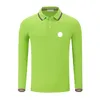 Mens Temel Uzun Kollu Polo Gömlek Tasarımcı Gömlek Tişört İşlemeli Rozet Tasarımcı Giysileri Boyutu S-6XL