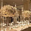 Nowy styl Crystal Clear Candelabra Crystal Candelabra Wedding Centerpieces Acryl Candle Holder na ślub Tabela 0117