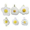 Charms Mix 17pcs Bulk Enamel Cute Poached Eggs Pan Spatula For DIY Creative Earrings Bracelet Pendants Jewelry Making AccessorieCharms