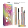 Mascara 4D Fiber Lash Add Eyeliner Pencil Kit Black Waterproof Makeup Qic Starry Sky Volume Thick Eyelash Long Lasting Eye Liner Dro Dhwax