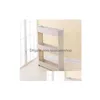 Portaoggetti Rack 3Tier Gap Kitchen Rack Scaffale Slim Slide Tower Mobile Assemblare Ruote da bagno in plastica Salvaspazio Organizzare Dhkyq