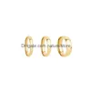 Charm Bracelets Minimalism Gold Color Round Geometric Finger S Set For Women 2021 Classic Circle Open Joint Ring Female Jewelry Drop Dhfat