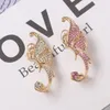 Backs Earrings Earring For Woman Trend Zircon Pearl Flower Ladies Ear Clip Simple Fashion Wearing Hip-hop All-match Jewelry Gift