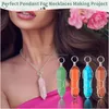 Pendants Hexagon Crystal Gemstone Chakra Healing Necklace Stone Charms Jewelry For Women Girls Drop Delivery Am04J