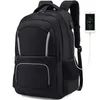 Backpack Multifuncional USB Charging fone de fone de ouvido de grande capacidade Saco de viagem ao ar livre com faixa refletiva noturna