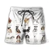 Herr shorts mode 3d tryck rolig hund sommar strand streetwear män snabb torr semester avslappnad