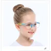 Güneş Gözlüğü Özel TR90 Çocuk Anti Mavi Hafif Gözlük Erkek ve Kız Düz Yuvarlak Şık Goggles Göz Çerçeveleri