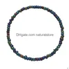 Charm Armband 7st pärla enkel modern colastisk elastisk rep dekorativ armband för kvinna droppleverans smycken dh1ef