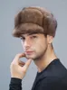 Boinas chapéu de chapéu masculino de inverno de meia-idade e idosos Proteção de ouvido inteiro
