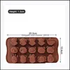 Autre Cuisine Salle À Manger Bar Maison Cuisine Gadget Chocolat Sile Moule 15 Puits Mini Dessin Animé Amour Ours Cuisson Gâteau Décoration Drop Delive Dhrwj