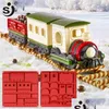 أدوات الكيك SJ عيد الميلاد Mod Gingerbread Train Decoration Sile Baking Moulds APPD Mousse Craft Bakeware Tray T200524 Drop Delivery Hom DHLJ7