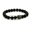 Charmarmband Religiösa smycken 10st/Lot Dignified Buddha Head Made With 8mm Natural Matte Agate Stone Beads Drop Delivery Dhrfu