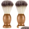 Andere items voor haarverwijdering Badger Scheerkwast voor heren Kapper Salon Mannen Gezichtsbaard Reinigingsapparaat Hoge kwaliteit Pro Shave Tool Razo Dh7Fd