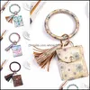 Key Rings Leather Bracelet Coin Card Wallet Pu Tassel Pendant Wristbands Keychain Women Bag Accessories Dhs K281Fa Z Drop Delivery Je Dh06C