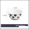 Kommen Japanse stijl stoare noodle bowl home grote salade creatieve keramische soep drop levering tuin keuken eetbar eetgelegenheid dhvbo