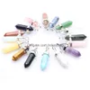 Pendants Mixed Stone Beads Crystal Quartz Charms With Storage Bag For Jewelry Making Regar Style Drop Delivery Amyio