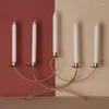 Candle Holders Nordic Style 3D Candlestick Metal Holder Wedding Centerpiece Candelabra Dinner Home Decor N26 20 Drop