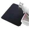 Lits pour chats Meubles Litière Tapis Piège Nid d'abeille Eva Double Couche Conception Animaux Pad Catcher Casier Tapis Tapis De Sol Protection Drop Dhn14