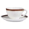 Koppar Saucers Luxury Espresso Coffee Ceramic Services återanvändbar engelska te -set Tazas Desayuno Originales Porslin Tabeller