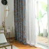 Cortina cortina estilo europeu de estilo clássico chenille linho de algodão jacquard cortinas de luxo para sala de estar decoração de decoração de casa personalizada