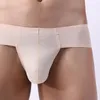 Underpants Men Seamless Briefs Underwear Panties Sexy Ultra-Thin Low-Rise U Convex Pouch Man Ice Silk Lingerie Bikini Hombre