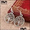 Dangle Lustre Vintage Boucles D'oreilles Personnalité Creux Arbre De Paix Pour Dames Mode Bijoux Sier Plaqué En Gros 50 Goutte Deli Dhi58