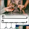 Andere huishoudens Zondang Hoogwaardige USEF Iron Wine Rack Glazen houder Hangende Bar Hanger plank Roestvrij stalen Stand Papierrol Dro Otoj5