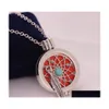 Pendentif Colliers En Acier Inoxydable 316L Mode Personnalité Plume Turquoise Collier Diy Aroma Huile Essentielle Peut Ouvrir Phase Boîte Dro Dhvzv