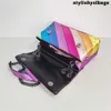 Evening Bags Eagle Head Kurt Geiger Bag Rainbow Women Handbag Jointing Colorful Cross Body Bag Patchwork Clutch 011723H