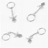 Keychains 30Pcs Silver Color Guardian Angel Key Ring Zinc Alloy Pendant Wedding Birthday Party Baby Shower Baptism Communion